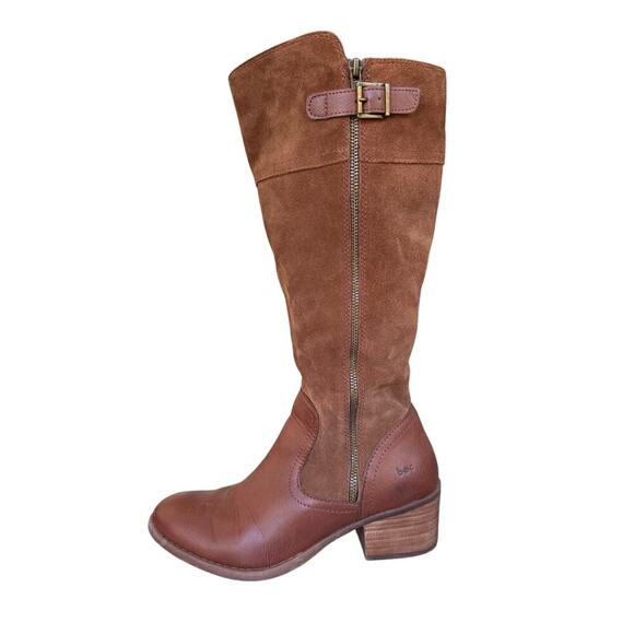 BOC Women's knee high Suede & Leather boots, size 9.5 Medium - Picture 1 of 14